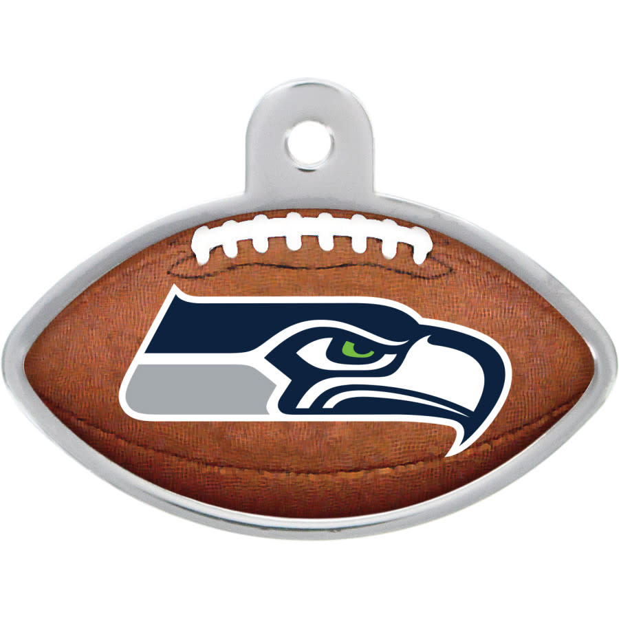 Seattle Seahawks Dog Tag, Football Shape