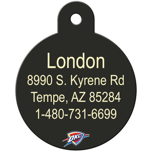 Oklahoma City Thunder Pet ID Tag For Dogs and Cats