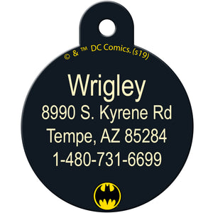 Batman Logo Large Circle Pet ID Tag