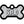 Load image into Gallery viewer, &quot;Stud&quot; Black Bone Dog Tag, Small
