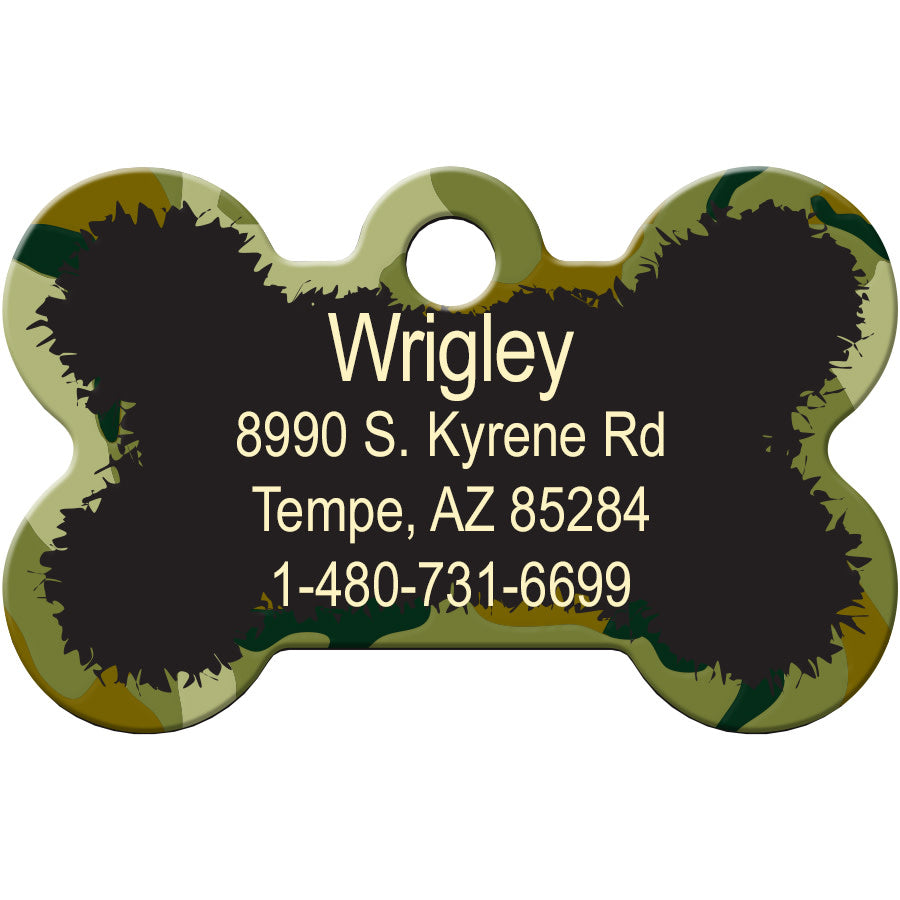 Small Bone Dog Tag Red by Quick-Tag