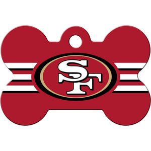 San Francisco 49ers Dog Tag, Medium Bone