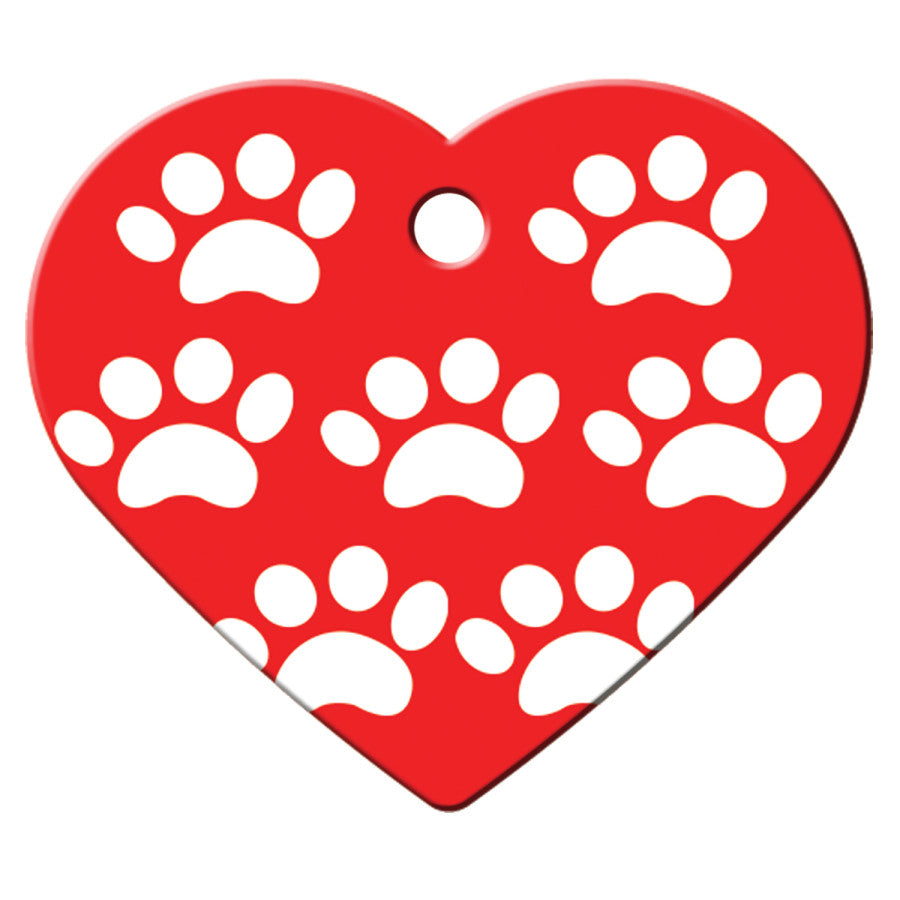 Heart Paw Print Personalized Return Address Labels – 30 Matte Stickers – 1x2.625 Inches