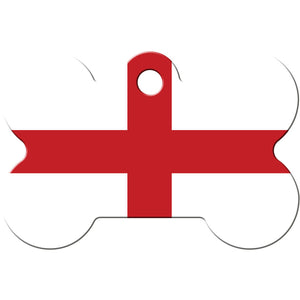 Britain Flag Dog Tag, Medium Bone