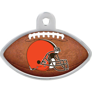 Cleveland Browns Dog Tag, Football Shape