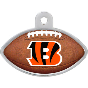 Cincinnati Bengals Dog Tag, Football Shape