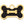 Small Bone Shape Pet ID Tag with Gold Detail