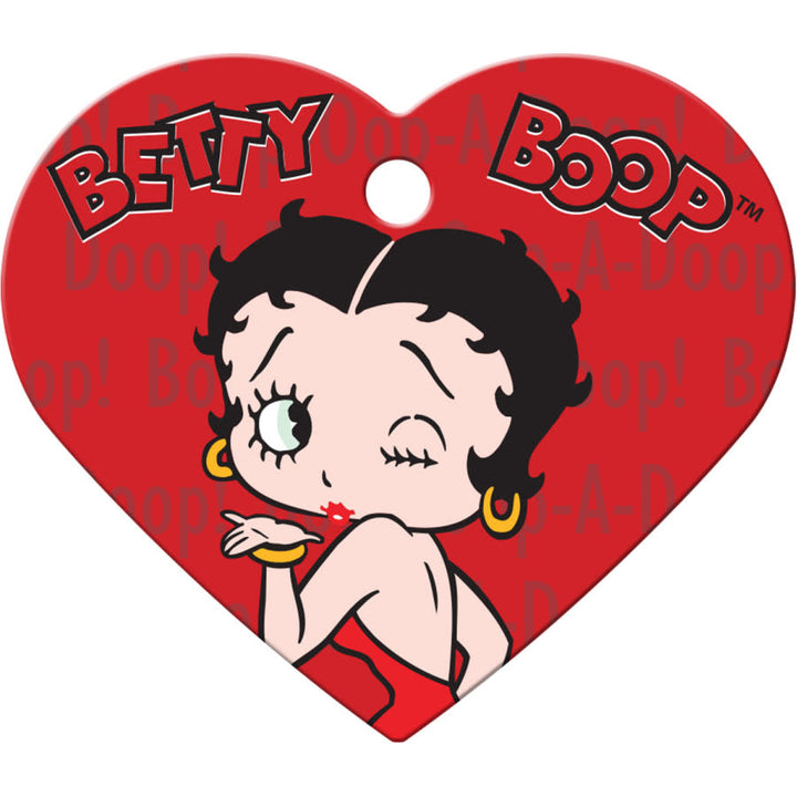 Betty Boop Dog Tag, Large Heart