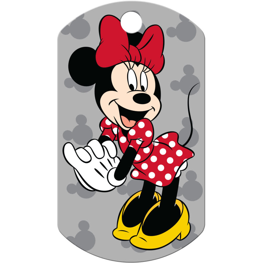 Mini Mouse Tag Minnie Mouse Dog Tag, Military Shape – Quick-Tag