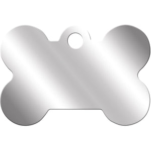 Extra Large Bone Shape Dog Tag Front Back