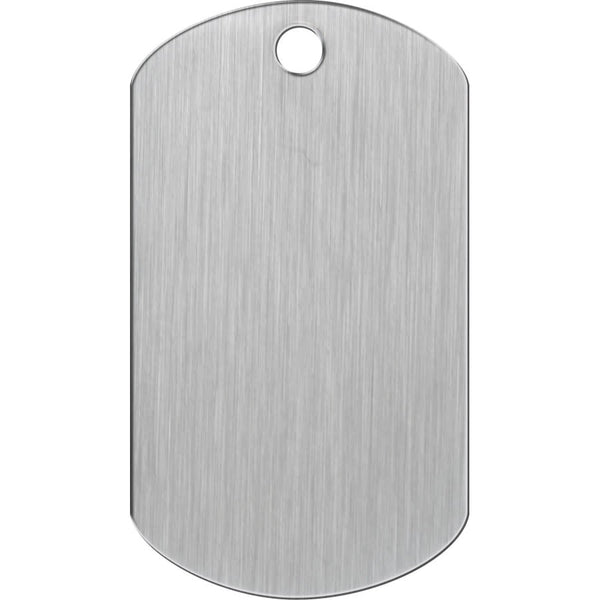 Brushed Chrome Military Dog ID Tags