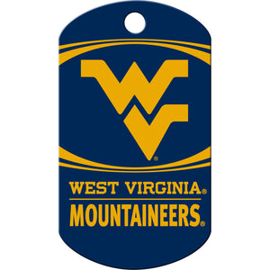 West Virginia Mountaineers Dog Tag, Military Shape