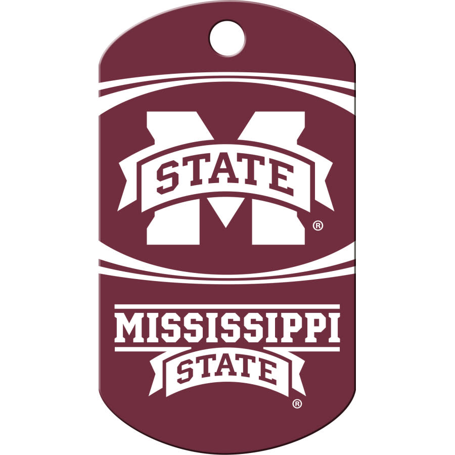 Mississippi State Bulldogs Dog Tag, Military Shape