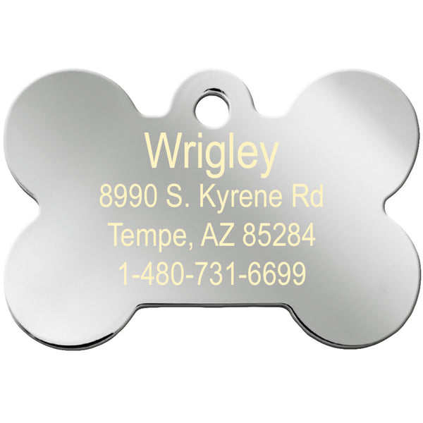Dog Tag with Crown and Crystals