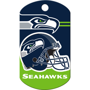 Seattle Seahawks Dog Tag, Military Shape