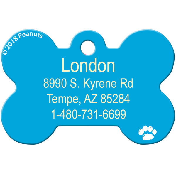 Snoopy & Woodstock Dog Tag, Medium Bone