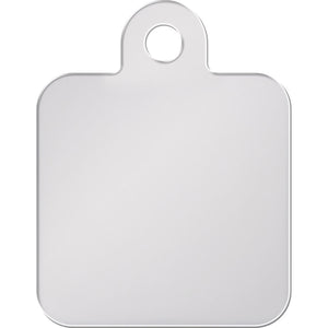 Square Pet Tag Front Back